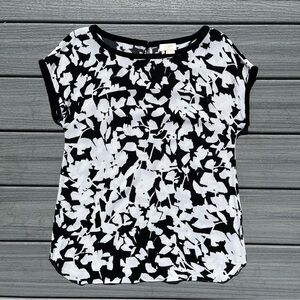 kate spade Black & White Floral Blouse